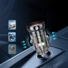 Автомобільний зарядний пристрій Wozinsky 65W USB-C PD + USB-A QC 3.0 Black (WCGWCW)