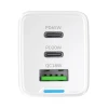 Зарядное устройство Wozinsky GaN 65W 2xUSB-C + USB-A с кабелем C-C White (WDCCBC)