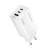 Зарядное устройство Wozinsky GaN 65W 2xUSB-C + USB-A с кабелем C-C White (WDCCBC)