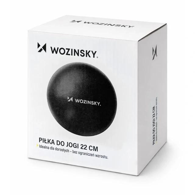 М'яч для вправ Wozinsky WPDP-C22 реабілітаційний 25см чорний (5907769384080)