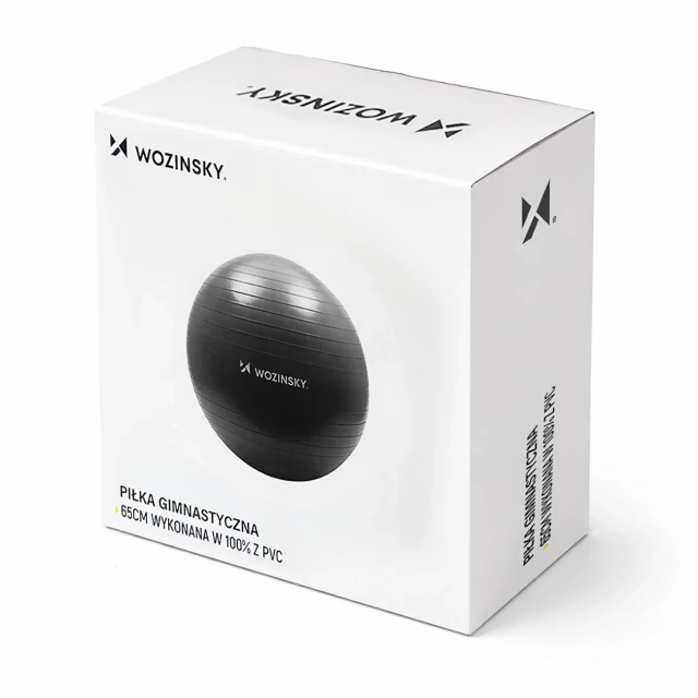 М'яч для фітнесу Wozinsky WGB65BB 65 см Black (5907769384103)