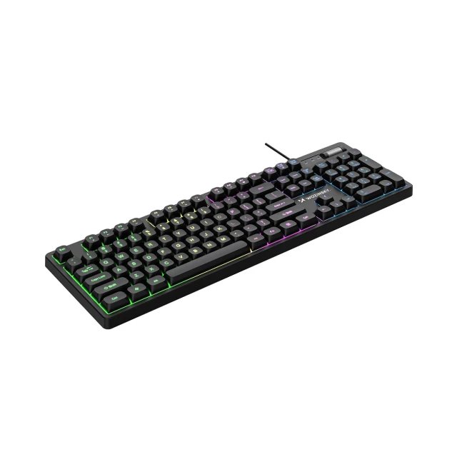 Клавіатура Wozinsky WKG-200 з колесом ігрова мембранна rainbow Black (WKG-200)