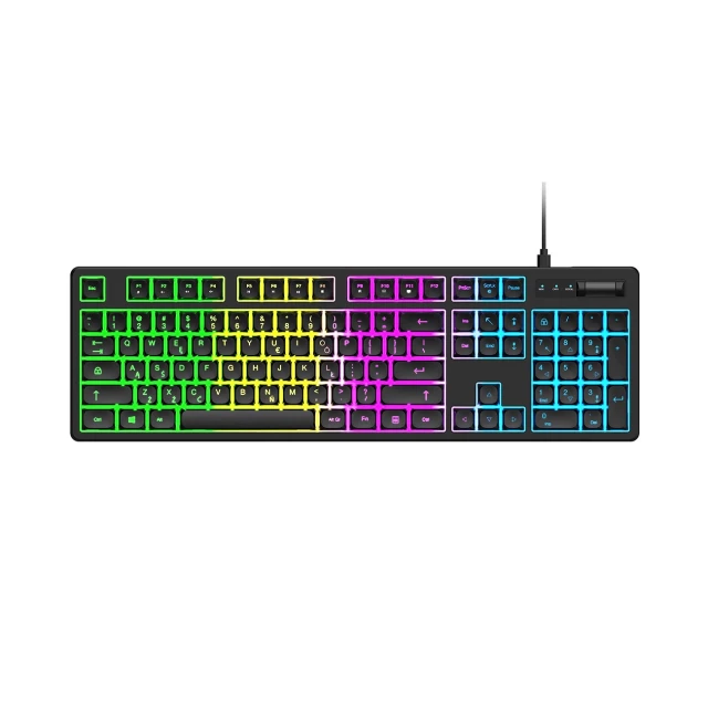 Клавіатура Wozinsky WKG-200 з колесом ігрова мембранна rainbow Black (WKG-200)