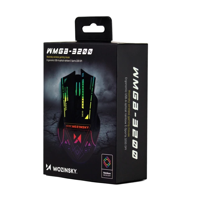 Миша бездротова Wozinsky WMGB-3200 ігрова оптична 3200 DPI Black (5907769384196)