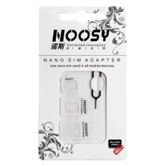 Набор адаптеров Noosy для SIM-карт с ключом White (5907769384219)