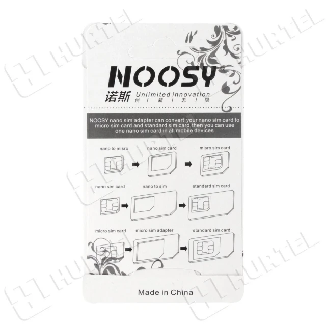 Набір адаптерів Noosy для SIM-карт з ключем White (5907769384219)