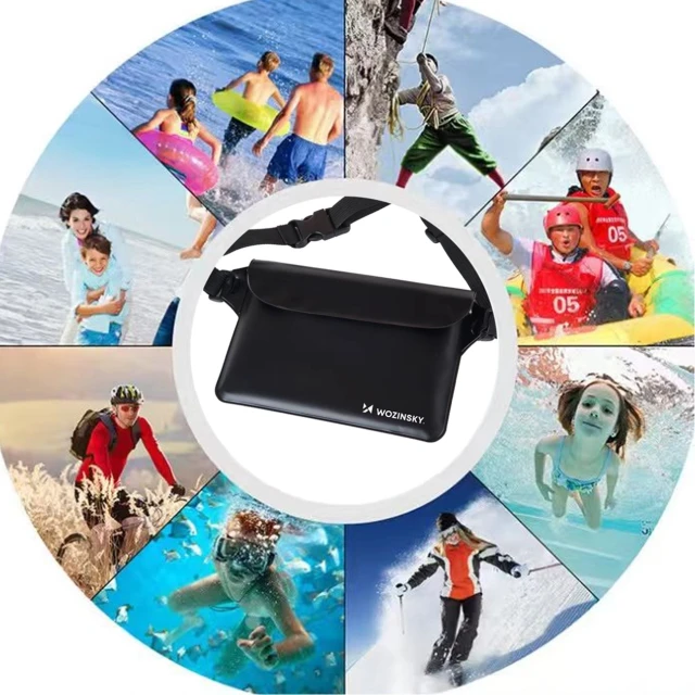 Поясна сумка Wozinsky WWS-01 водонепроникна PVC Black (WWS-01)