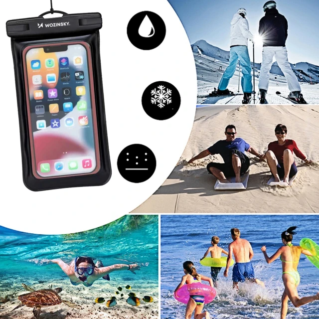 Чохол Wozinsky WWE-01 водонепроникний з пов'язкою для телефону armband PVC Black (WWE-01)