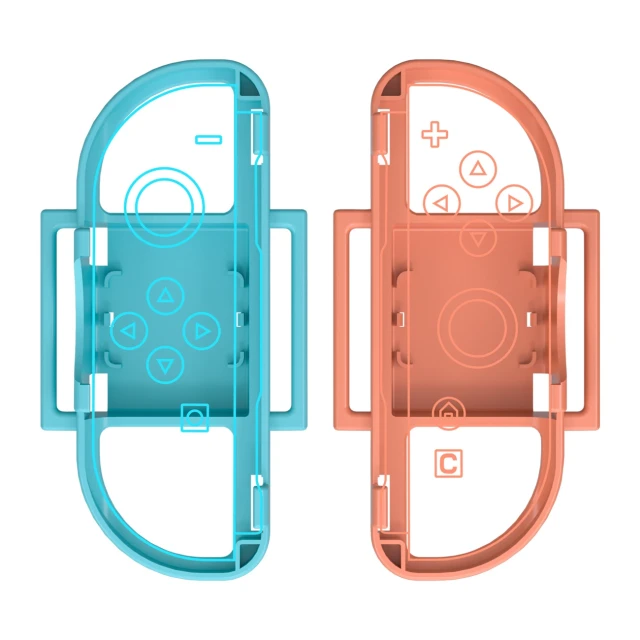 Набір аксесуарів Hurtel 15 в 1 для Nintendo Switch 2 Orange and Blue (5907769384530)