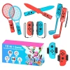 Набір аксесуарів Hurtel 10 в 1 для Nintendo Switch Sports Red and Blue (5907769384547)