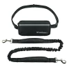 Поясна сумка з еластичним повідцем для бігу з собакою Wozinsky WPST-01 Black (5907769384974)