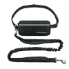 Поясна сумка з еластичним повідцем для бігу з собакою Wozinsky WPST-01 Black (5907769384974)