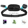 Поясна сумка з еластичним повідцем для бігу з собакою Wozinsky WPST-01 Black (5907769384974)