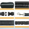 Поясна сумка з еластичним повідцем для бігу з собакою Wozinsky WPST-01 Black (5907769384974)
