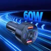 Зарядное устройство автомобильное Wozinsky WLS-04 2xUSB-C 2xUSB-A Black (5907769385063)