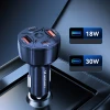 Зарядное устройство автомобильное Wozinsky WLS-04 2xUSB-C 2xUSB-A Black (5907769385063)