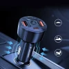 Зарядное устройство автомобильное Wozinsky WLS-04 2xUSB-C 2xUSB-A Black (5907769385063)