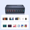 Зарядна станція Wozinsky 240W GaN QC3 Black (5907769385087)