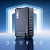 Зарядна станція Wozinsky 240W GaN QC3 Black (5907769385087)