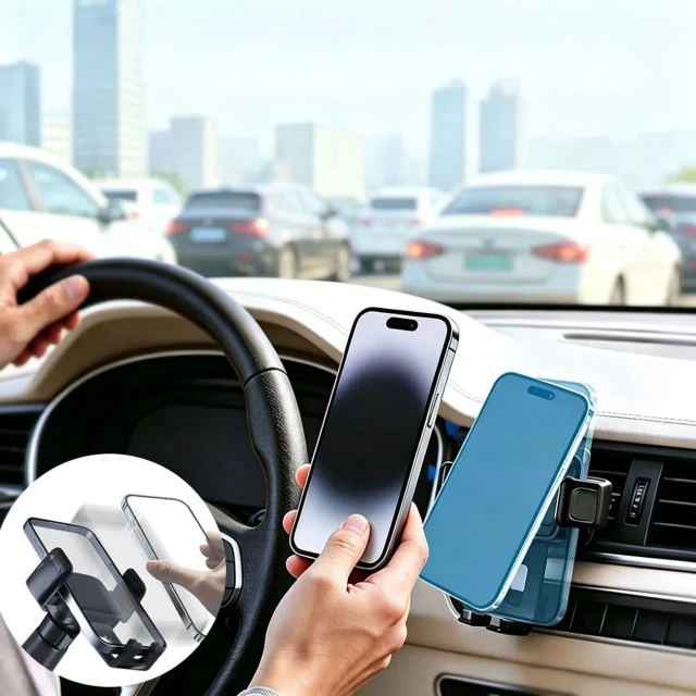 Автотримач Wozinsky WUS-M1 на дефлектор затискний 360° Black (5907769385247)
