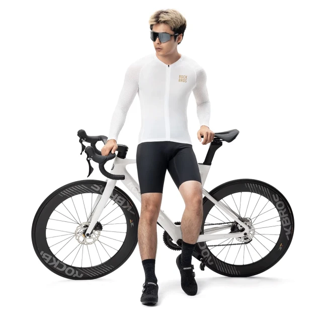 Велофутболка Rockbros YDCX008 Diamond довгий рукав розмір 2XL White (5907769385513)