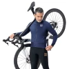 Велокуртка Rockbros YDWT014 зимова флісова двошарова розмір XL - синій (5907769385629)