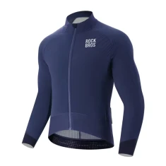 Куртка велосипедна Rockbros YDWT014 зимова флісова двошарова розмір 2XL синя (5907769385636)