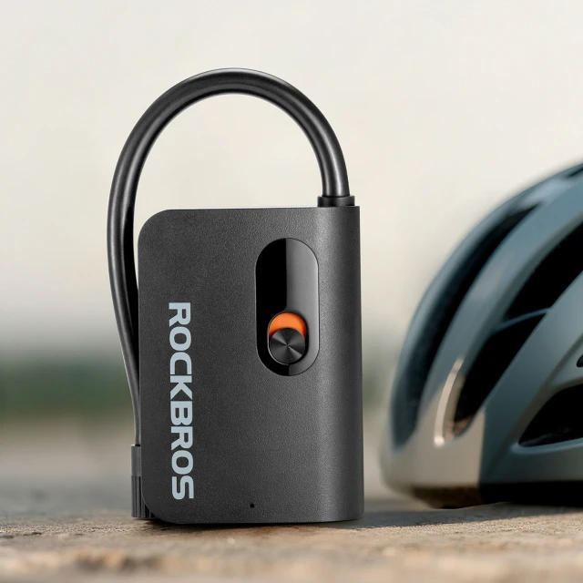 Акумуляторний насос Rockbros L1 Mini 70 psi компресор довжина шланга 200 мм Schrader чорний (5907769386299)