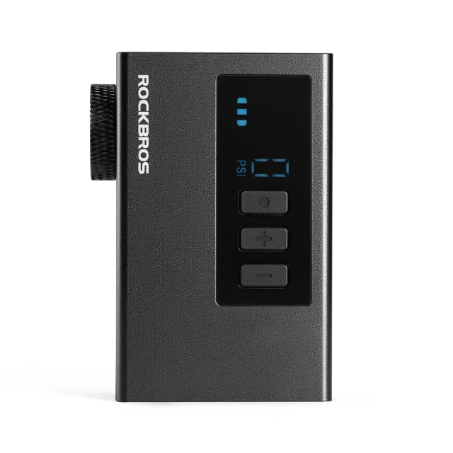 Помпа акумуляторна Rockbros AS240 PRO 120 psi компресор 420mAh Black (5907769386312)