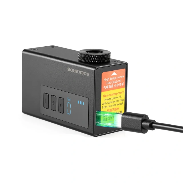 Помпа акумуляторна Rockbros AS240 PRO 120 psi компресор 420mAh Black (5907769386312)