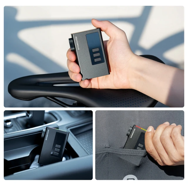Помпа акумуляторна Rockbros AS240 PRO 120 psi компресор 420mAh Black (5907769386312)
