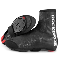 Бахіли Rockbros LF1081 вітрозахисні водонепроникні 42-46 см чорні (5907769386664)