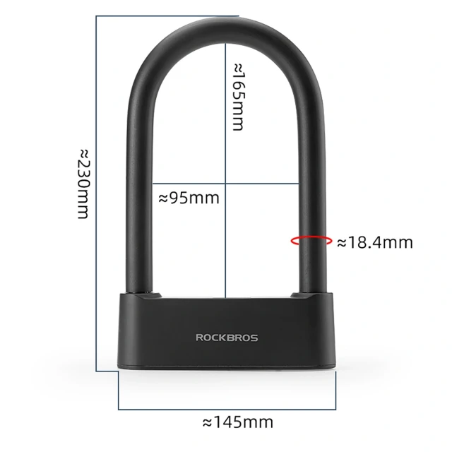 Велозамок Rockbros 32210818001 SMART Black (5907769386756)