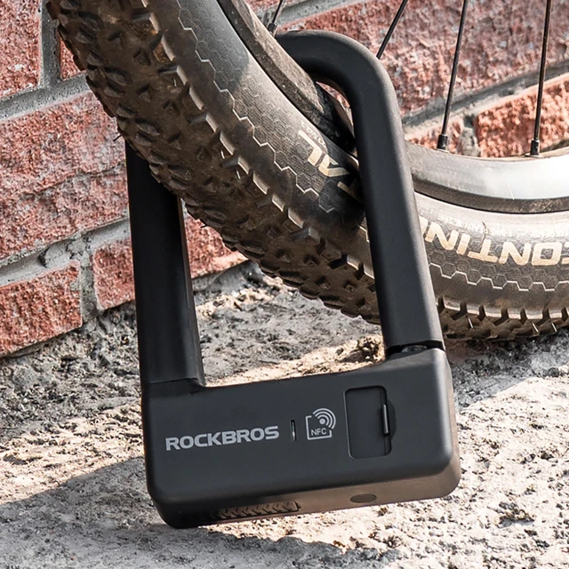 Велозамок Rockbros RBNS1 SMART з NFC чорний (5907769386763)