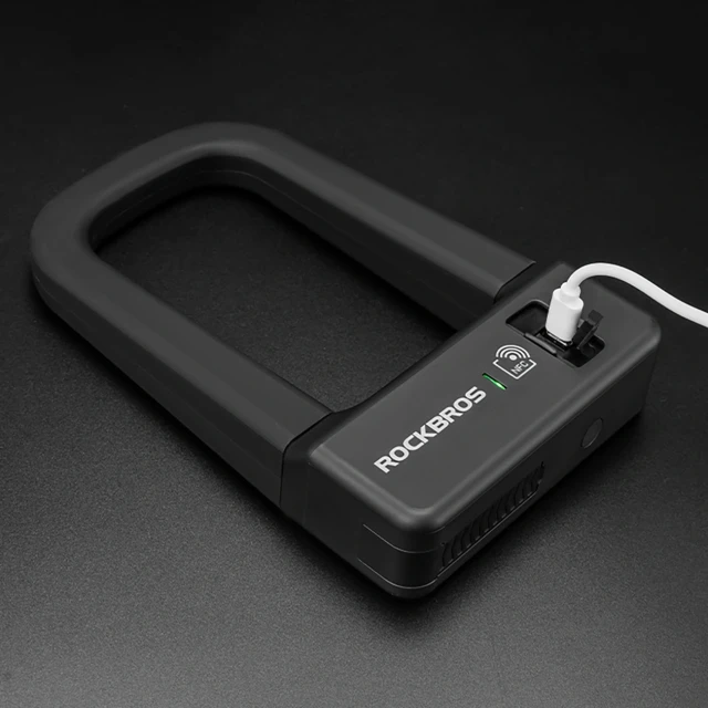 Велозамок Rockbros RBNS1 SMART з NFC чорний (5907769386763)