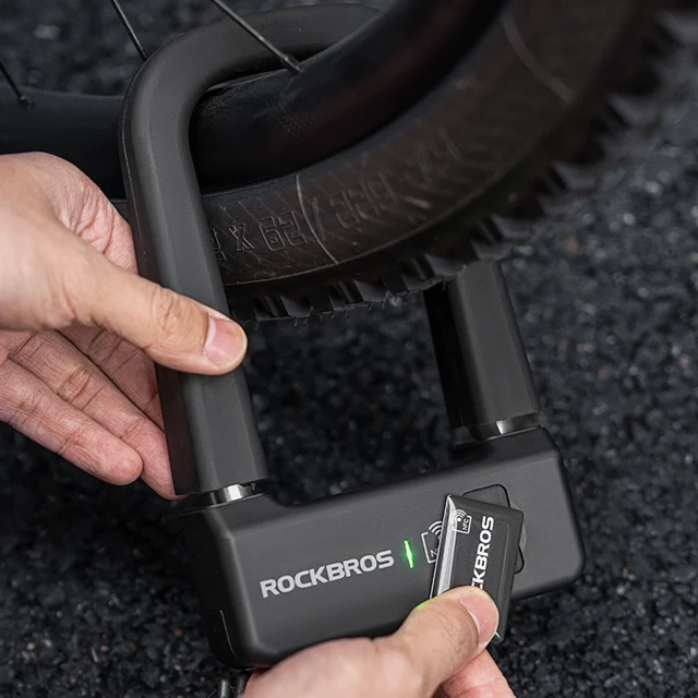 Велозамок Rockbros RBNS1 SMART з NFC чорний (5907769386763)