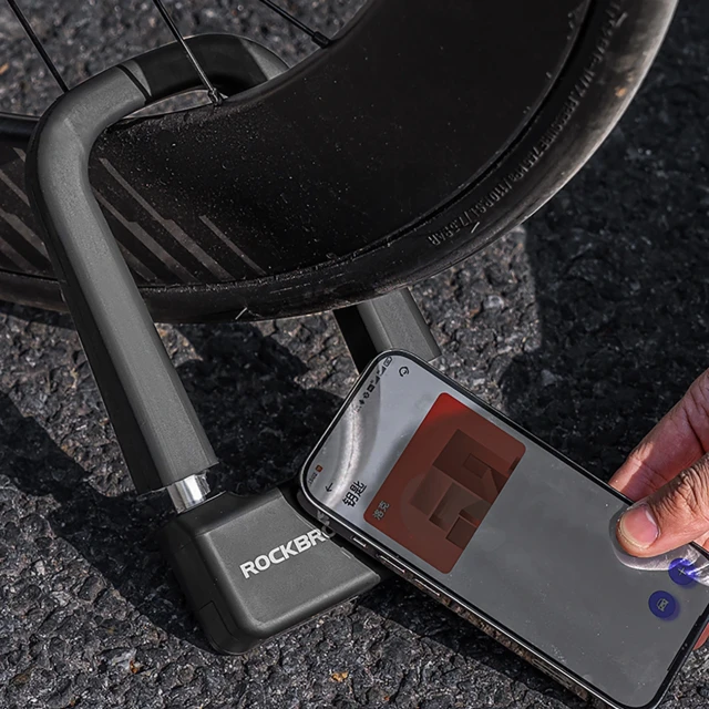 Велозамок Rockbros RBNS1 SMART з NFC чорний (5907769386763)