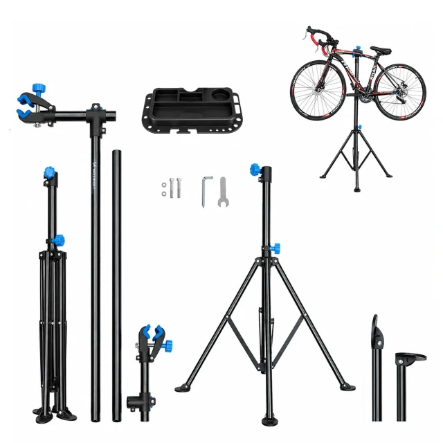 Стійка Wozinsky WSS-180 сервісна підлогова для велосипедів 30 kg Чорна (5907769387371)