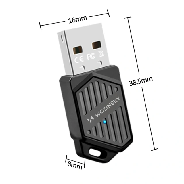 Адаптер Wozinsky USB Wi-Fi 6 з Bluetooth 5.4 Black (6932172644390)