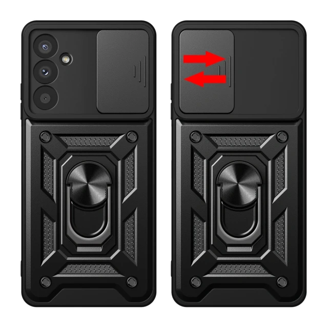 Чохол Hurtel Hybrid Armor Camshield для Samsung Galaxy A37 Black (5907769387456)