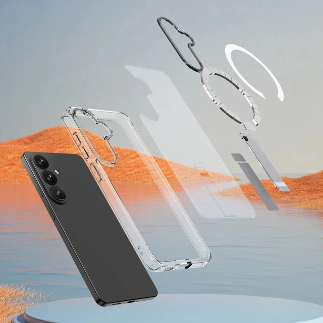 Чохол Hurtel Hybrid Armor X для Samsung Galaxy A36 / A37 з підставкою прозорий with MagSafe (5907769387500)