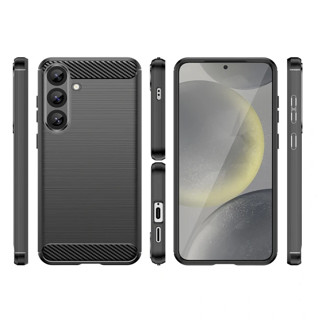 Чохол Hurtel Carbon Case для Samsung Galaxy S26 Black (5907769387623)