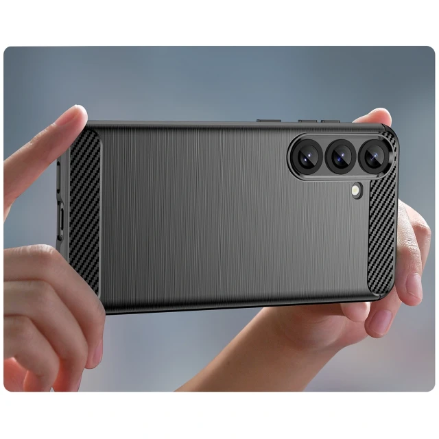 Чохол Hurtel Carbon Case для Samsung Galaxy S26 Black (5907769387623)
