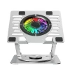 Підставка Wozinsky CoolBase RGB охолоджуюча з обертанням 360° для ноутбука і планшета Silver (5907769387708)