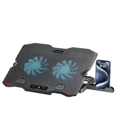 Підставка Wozinsky WDCX-015 StormPad RGB охолоджуюча геймерська під ноутбук Black (5907769387715)