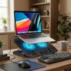 Підставка Wozinsky WDCX-015 StormPad RGB охолоджуюча геймерська під ноутбук Black (5907769387715)