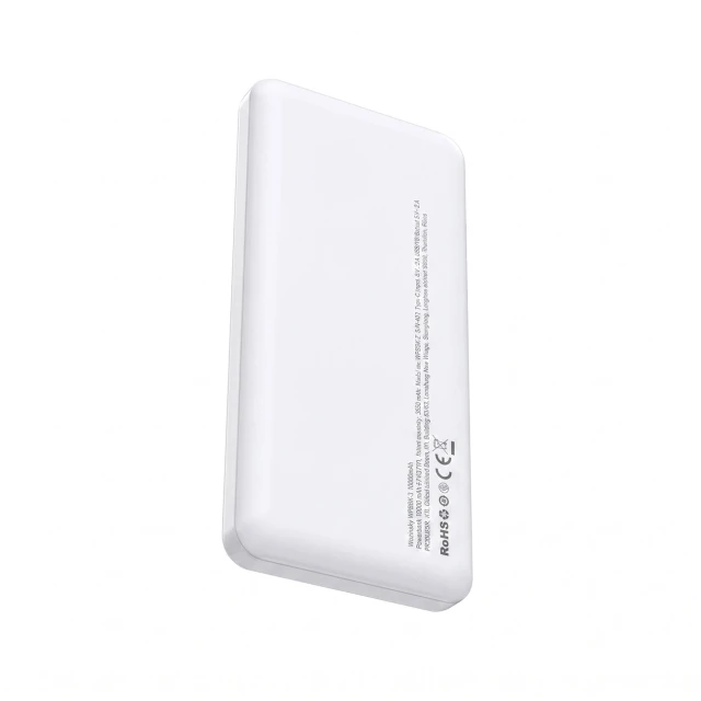 Powerbank Wozinsky Wpower WPBBK-3 10000 mAh 10 W 2x USB-A 2A White (5907769387739)
