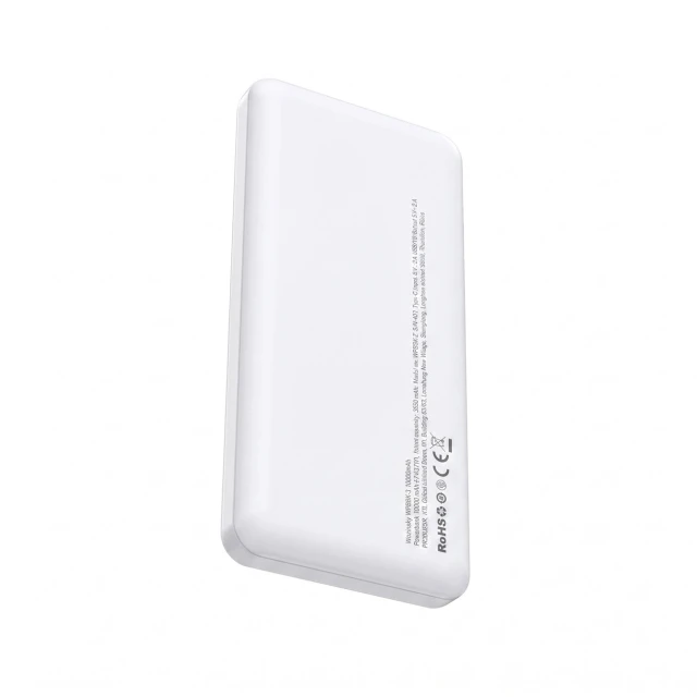 Powerbank Wozinsky Wpower WPBBK-3 10000 mAh 10 W 2x USB-A 2A White (5907769387739)