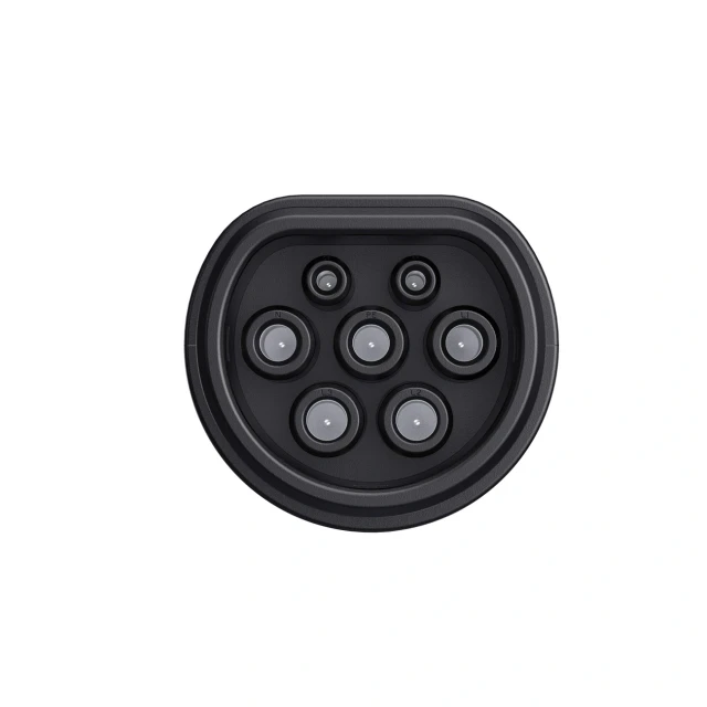 Адаптер V2L Type 2 - Schuko 3500W з дисплеєм потужності Black (5907769387746)