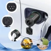 Адаптер V2L Type 2 - Schuko 3500W з дисплеєм потужності Black (5907769387746)
